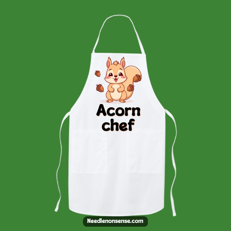 Funny Squirrel Juggling Acorns Apron - Cute Kitchen Accessory, Hilarious Funny Gift for Chefs