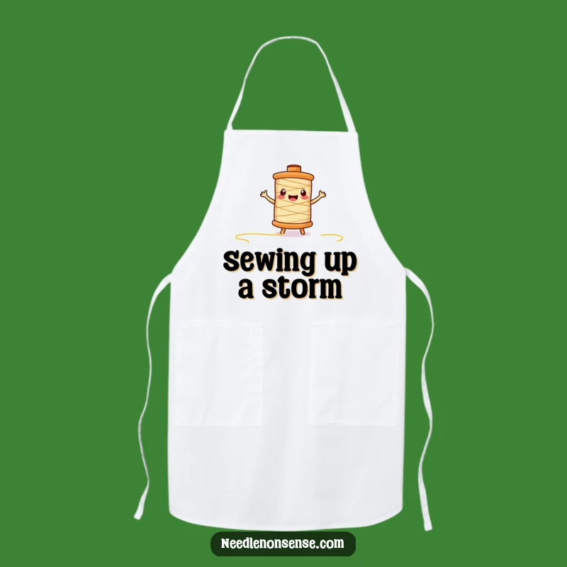 Funny Thread Spool Apron: Cooking Up Laughs in the Kitchen