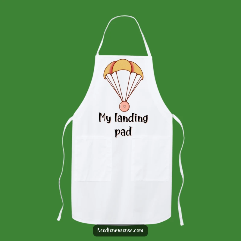 Funny Button Parachute Apron: Cook Up Fun with Hilarious Adventurous Style!
