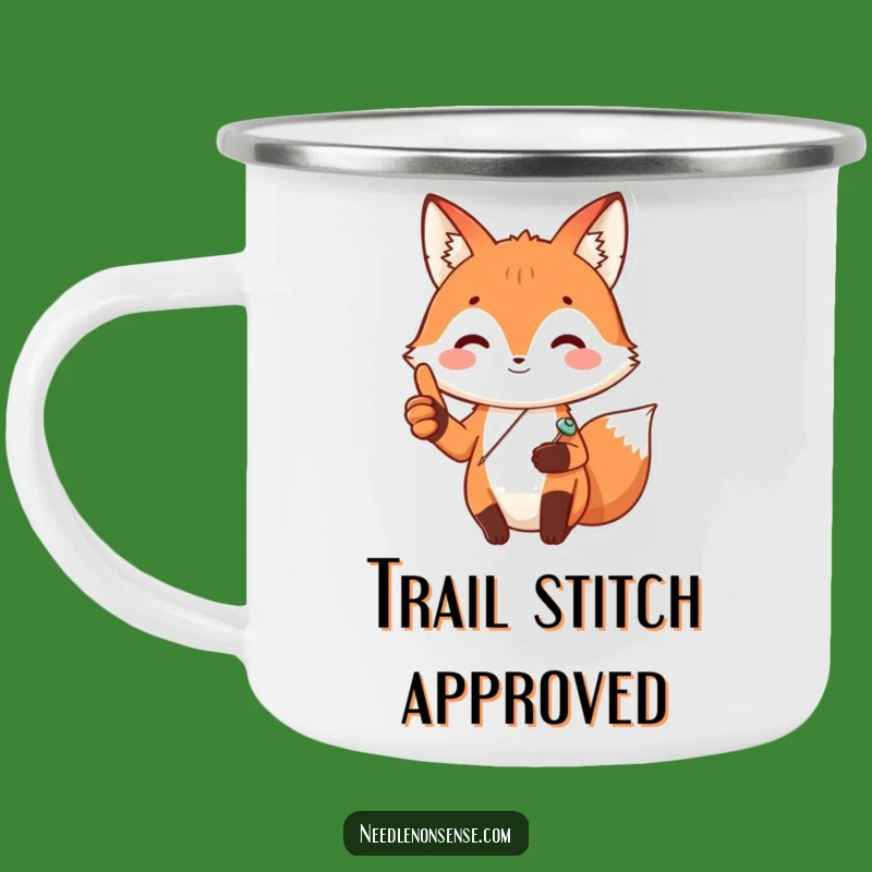 Funny Fox Sewing Camping Mug: Crafty Fox Outdoors Mug, Durable & Humorous Funny Gift