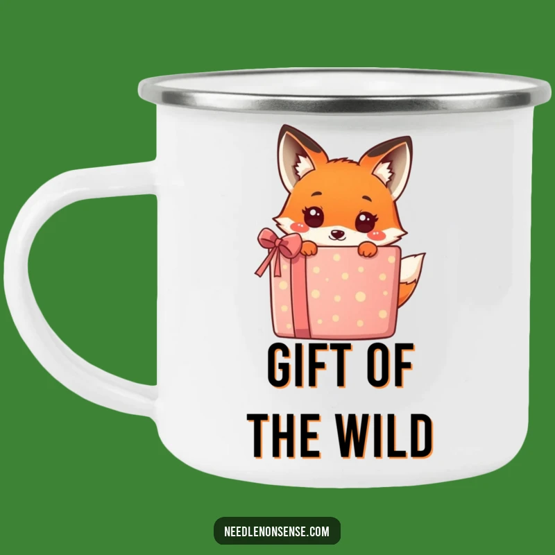 Funny Kawaii Fox Gift Camping Mug - Outdoor Surprise Adventure!