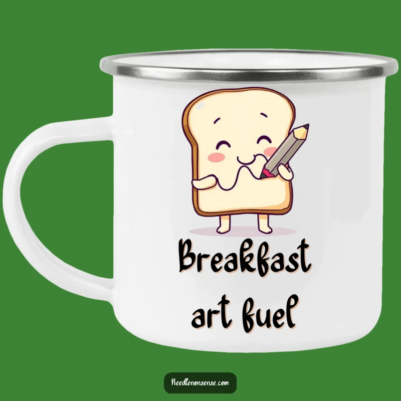 Funny Toast Artist Camping Mug: Durable & Humorous Mug for Outdoor Creativity