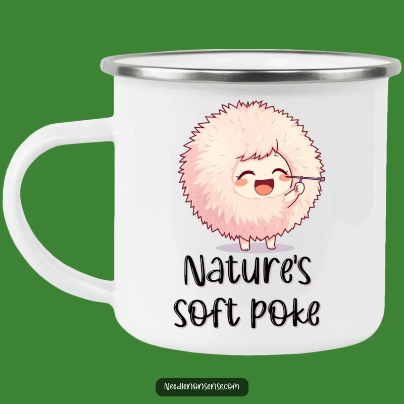 Funny Pom-Pom Poke Character Camping Mug, a Durable and Hilarious Outdoor Crafting Gift
