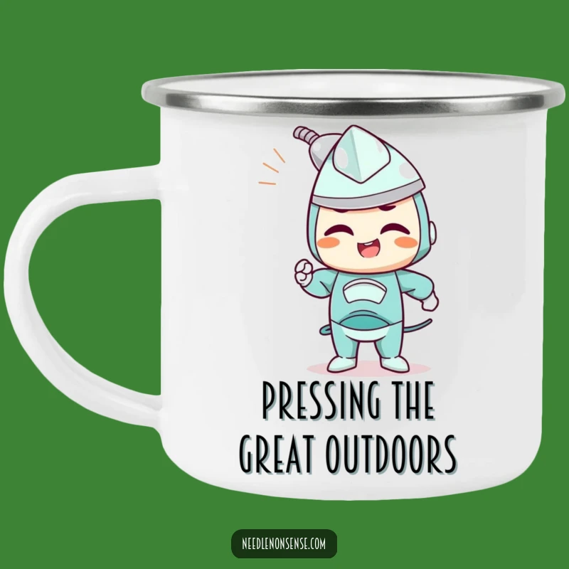 Funny Determined Iron Camping Mug - Durable & Focused, Gift