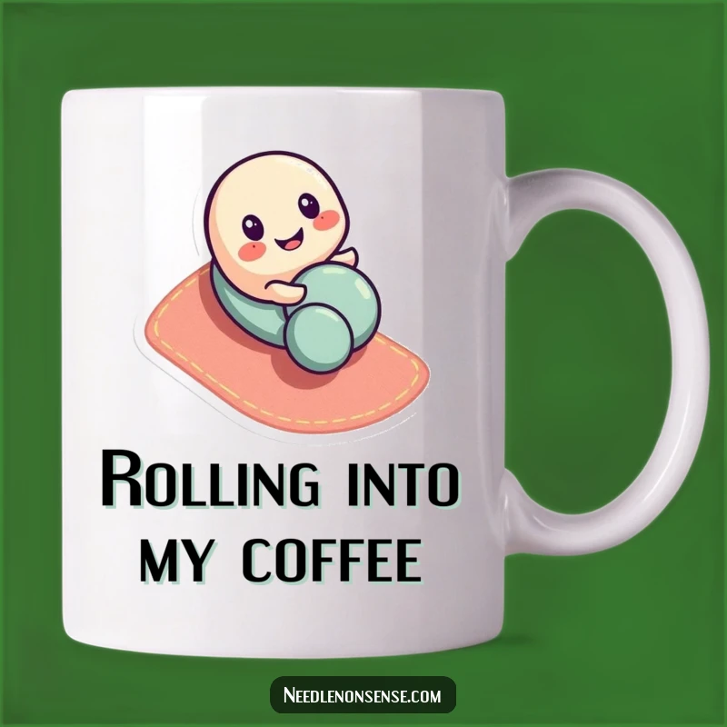 Funny Button Mug: Roll into Laughter with This Adorable Gift