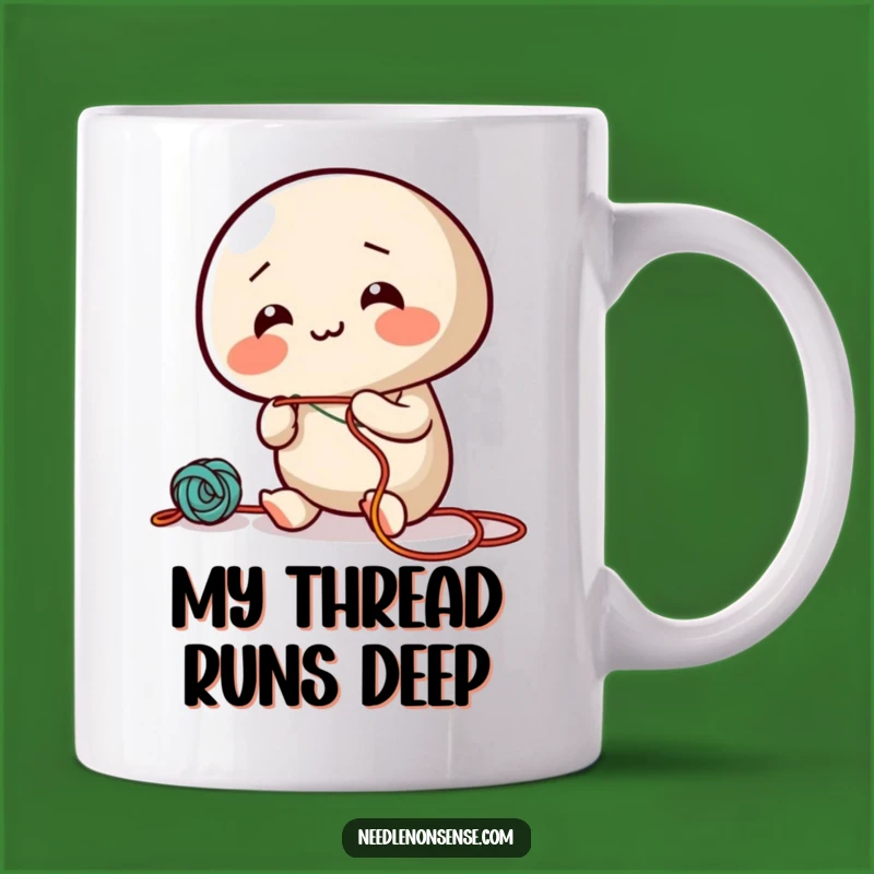 Funny Giggling Needle Mug - Perfect Gift for a Enthusiastic Threader
