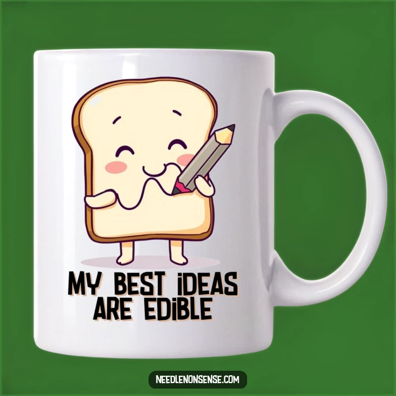 Funny Toast Artist Mug: Whimsical Character Drawing Squiggles, Perfect Creative Gift