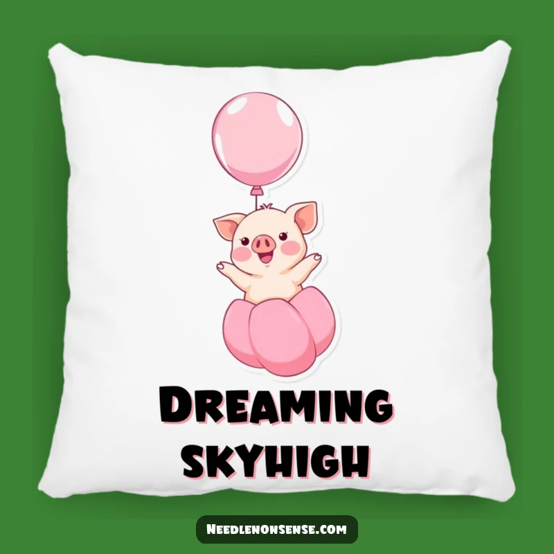 Funny Kawaii Piglet Balloon Pillow - Cuddly Smile Accent!