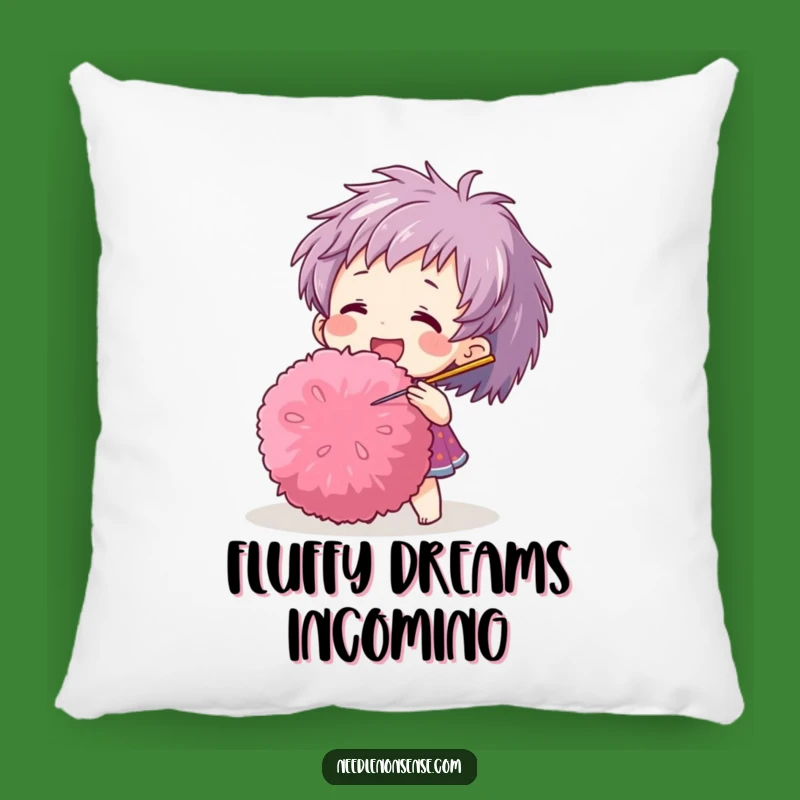Funny Pom-Pom Needle Pillow: Cozy Accent for Crafters' Nooks Gift