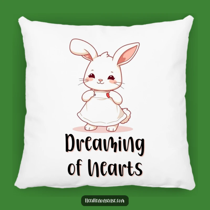 Funny Bunny Sewing Pillow: Cute Apron Rabbit Cushion, Humorous Decor Gift