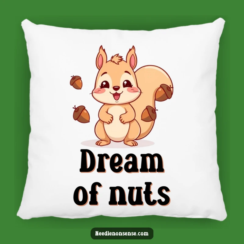 Funny Squirrel Acorn Juggling Pillow - Cute Surprise Accent Pillow, Cozy Funny Gift for Sofa