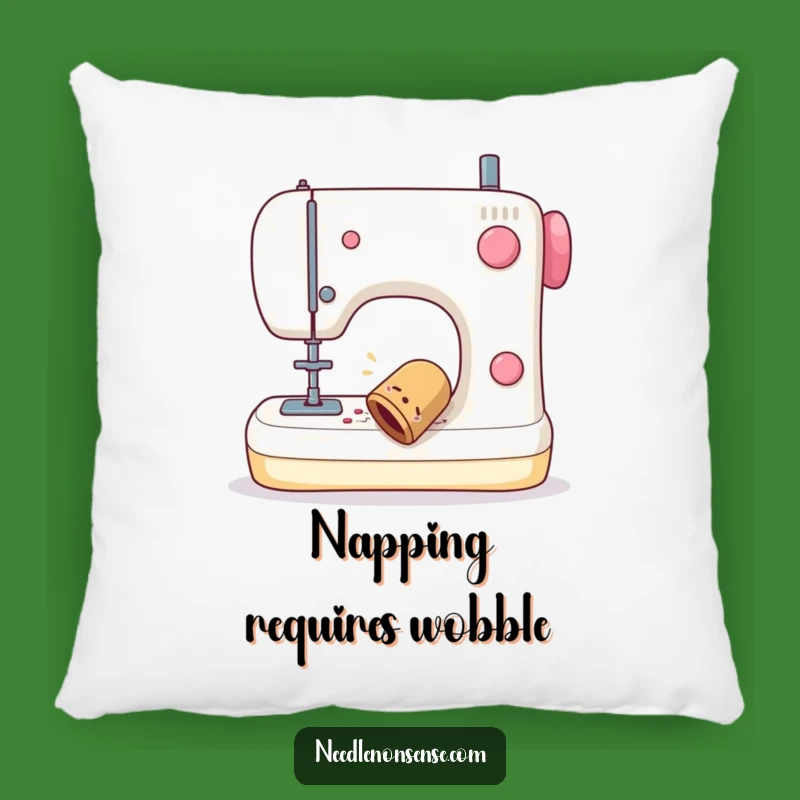 Funny Thimble Wobble Pillow - Comical Sewing Decor Accent