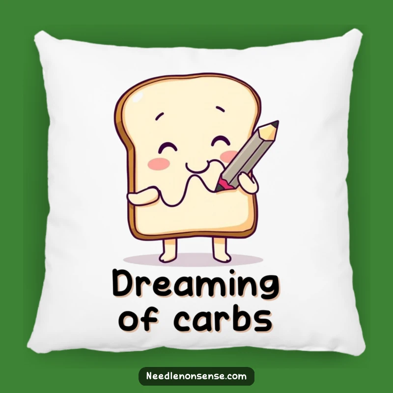 Funny Toast Artist Pillow: Comfy Character Art, Perfect Humorous Accent Pillow