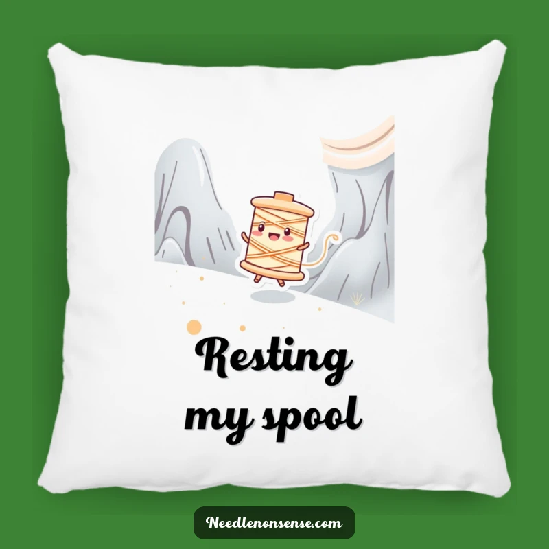 Funny Spool Zipping Pillow: Cozy Comfort for Crafters