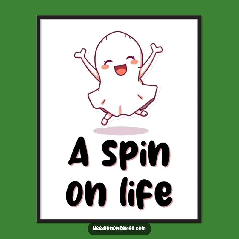 Funny Fabric Scrap Cartwheel Digital Print - Joyful Wall Art for Crafters