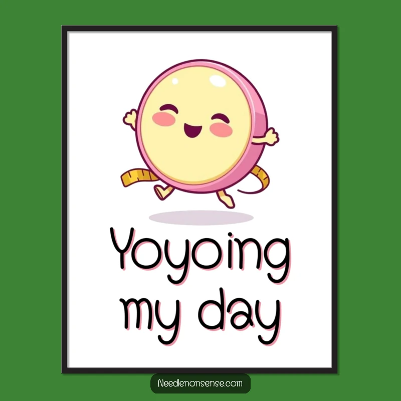 Funny Measuring Tape Yo-Yo Digital Art: Instant Whimsical Decor