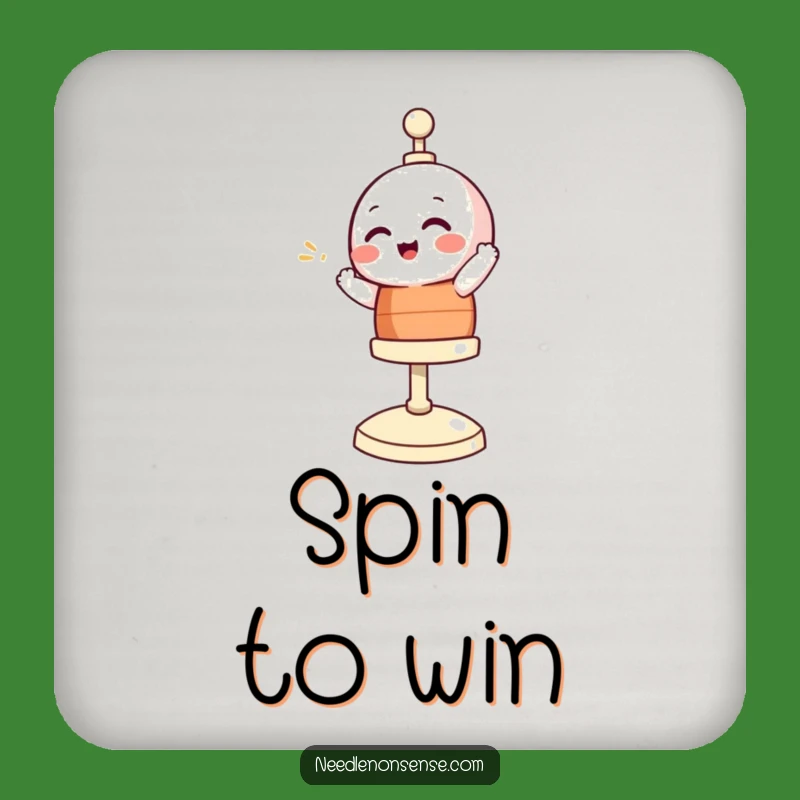 Funny Giggling Bobbin Coaster Set: Protect Surfaces with Humor