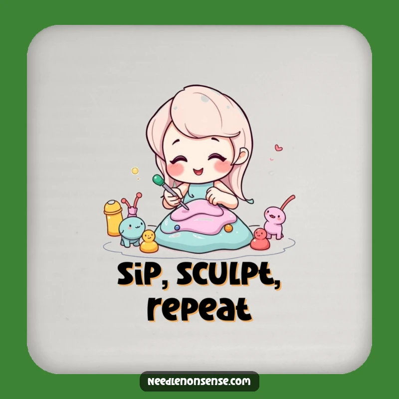 Funny Soda Sculpting Coaster Set - Protect Surfaces with Art