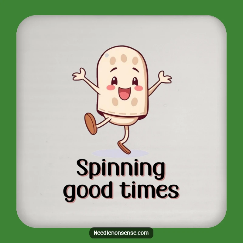 Funny Thimble Cartwheel Coaster: Protect with Playfulness, Hilarious Funny Gift