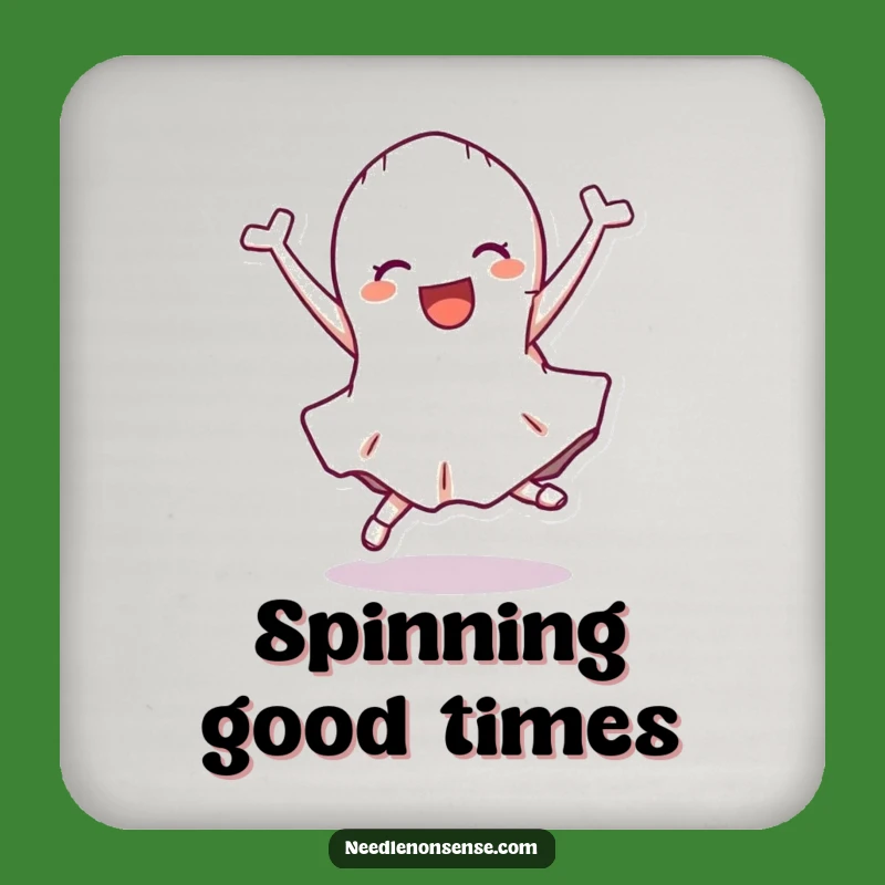 Funny Fabric Scrap Cartwheel Coaster - Hilarious Surface Protector