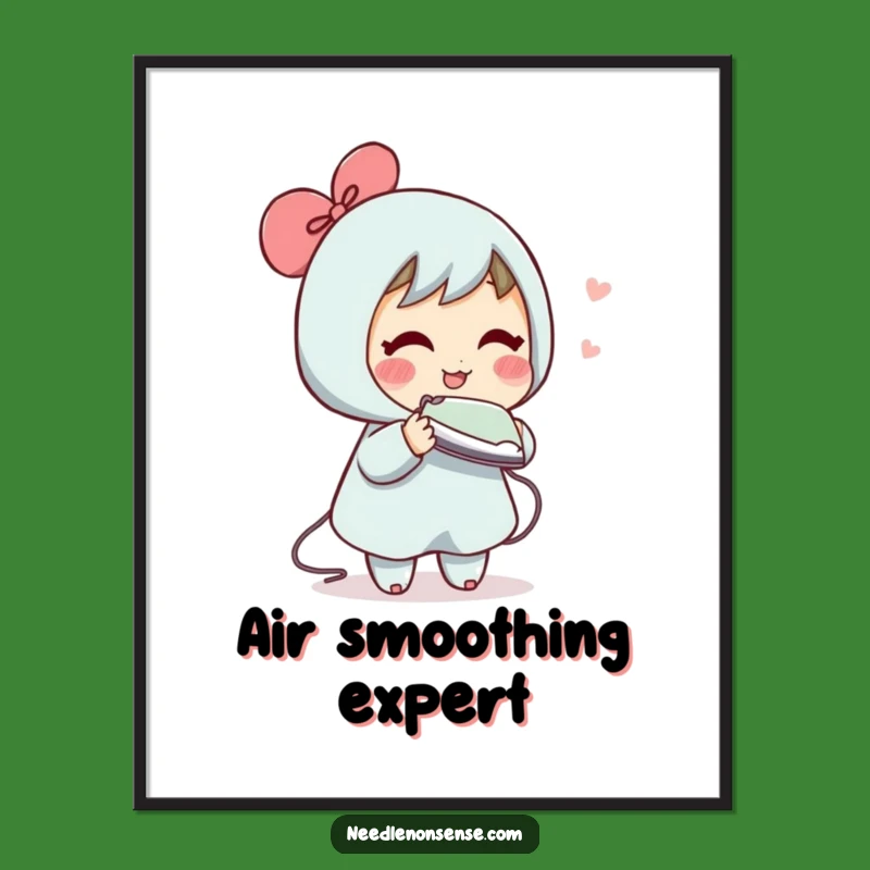 Funny Air Wrinkle Ironing Poster: Whimsical Wall Art for a Laundry Room!