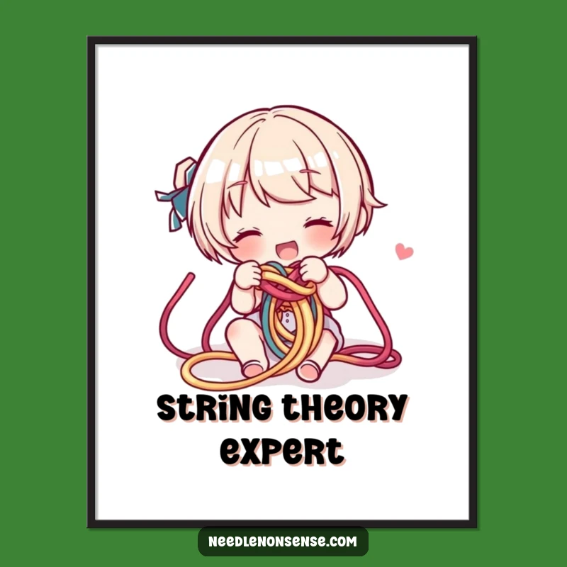 Funny Yarn Knot Poster: Add Crafty Charm and Humor to Your Walls!