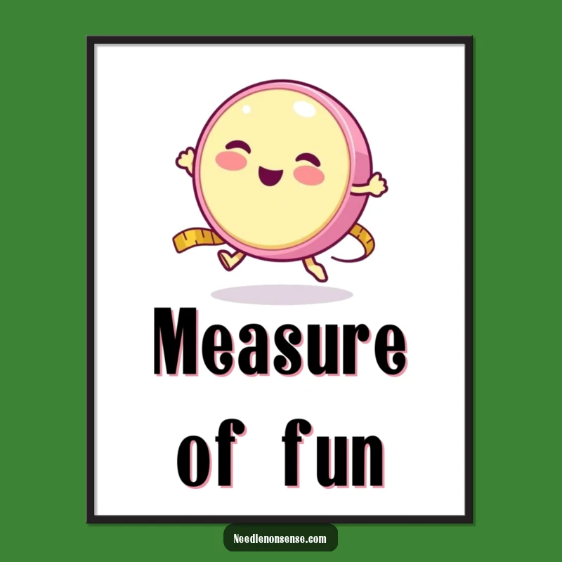 Funny Measuring Tape Yo-Yo Poster: Whimsical Wall Art for Sewists