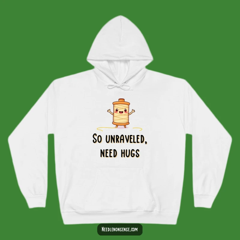 Funny Thread Spool Hoodie: Cozy Humor for the Creative Soul