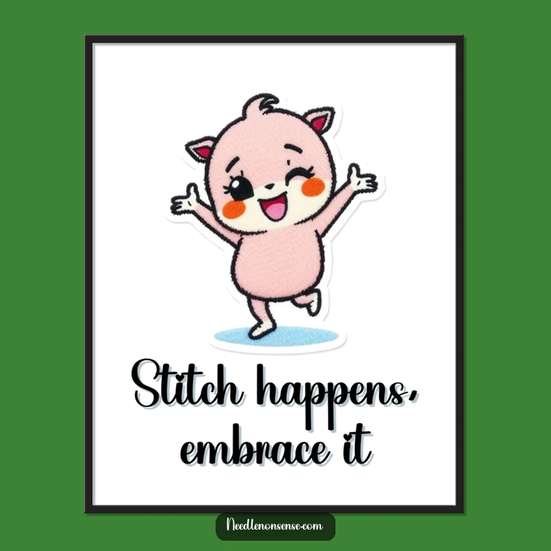 Free Printable Patch Wall Art: Happy Dancer Funny Downloadable Decor!