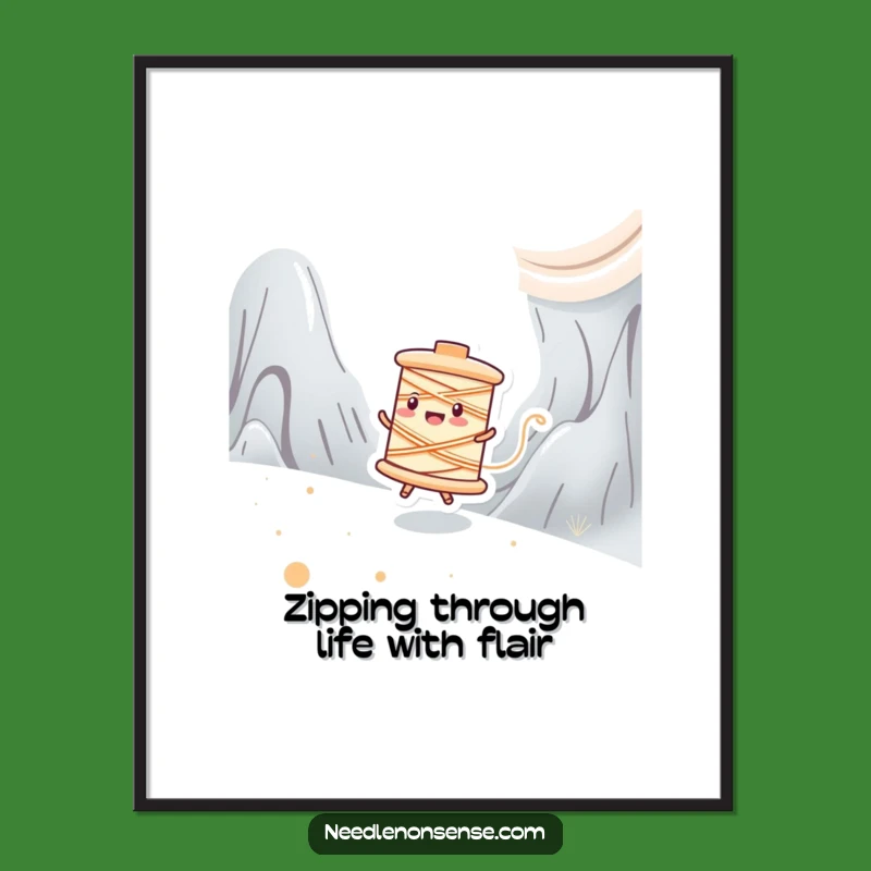 Free Printable Wall Art: Zippy Spool - Downloadable Sewing Decor