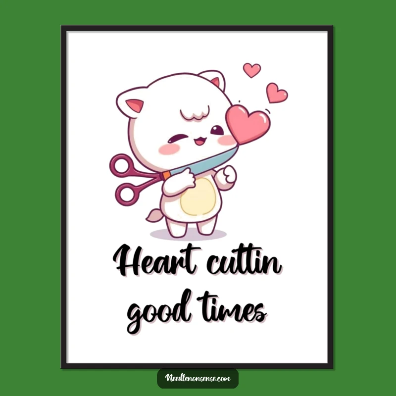 Mischievous Heart Cutter Funny Free Printable Wall Art Download