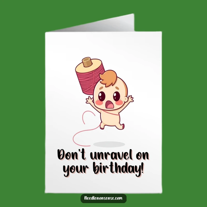 Free Printable Birthday Card: Spinning Thread Surprise, Funny Downloadable & Print at Home