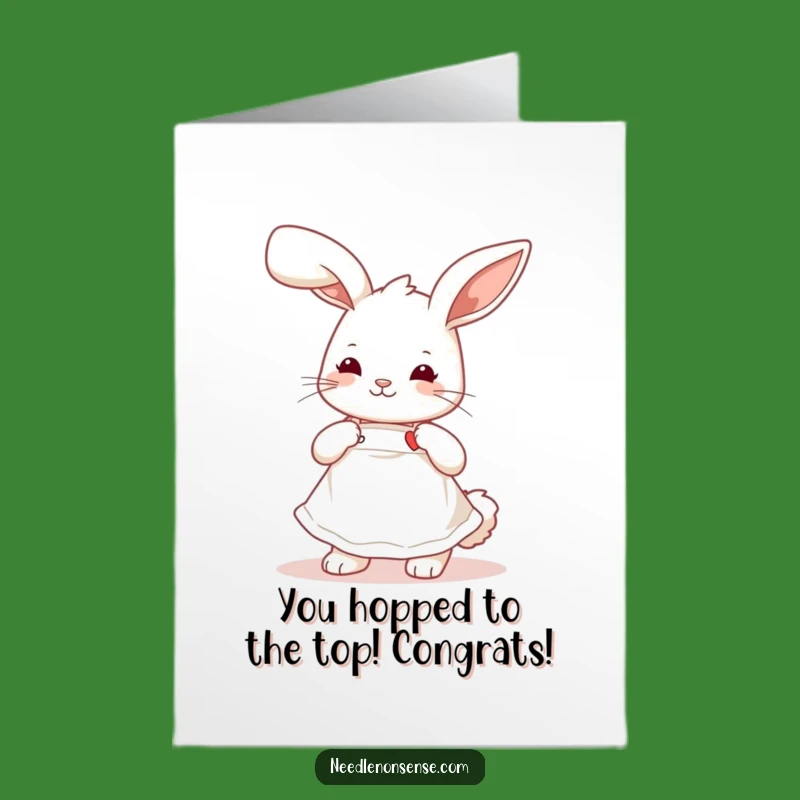 Free Printable Congrats Card: Bunny Sewing Love, Sweet Downloadable Gift