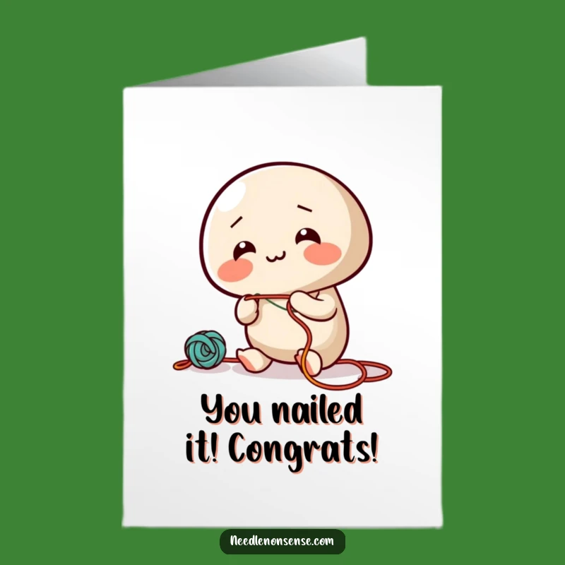 Free Printable Congratulations Card: Needle Threads Success! Downloadable DIY For Big Wins.