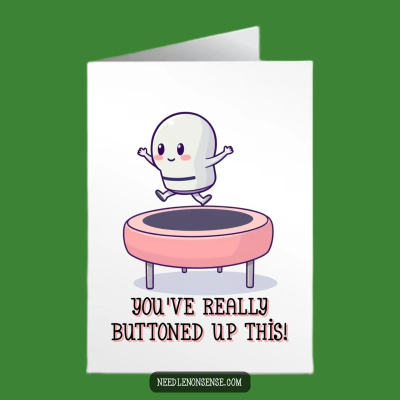 Free Printable Thimble Button Congrats Card - Funny Downloadable for Crafty Wins!