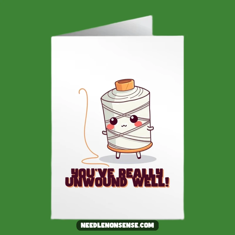 Free Printable Tripping Spool Congrats Card - Funny Downloadable for Crafty Wins!