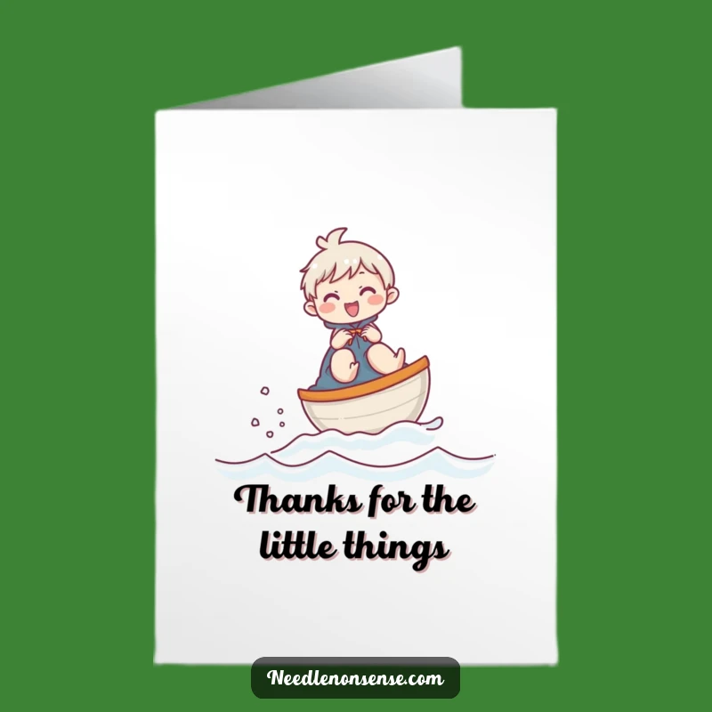 Free Printable Thank You Card: Giggling Sailor Character, Funny Downloadable Appreciation Gift