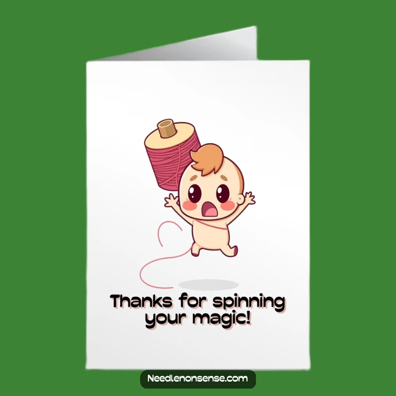 Free Printable Thank You Card: Spinning Thread Thanks, Downloadable & Print at Home