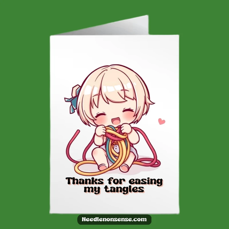 Free Printable Yarn Thank You Card - Funny Downloadable for Helping Hands