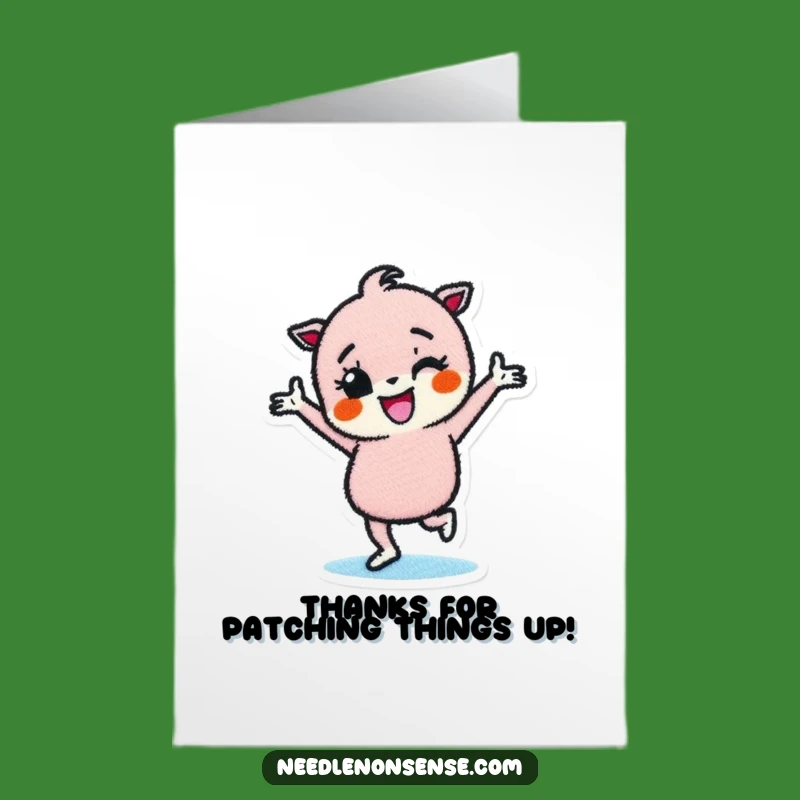 Free Printable Patch Thank You Card: Happy Dancer Funny Downloadable!