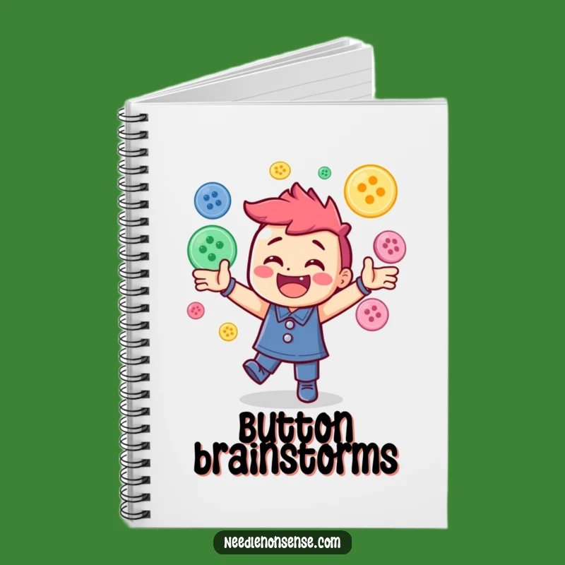 Funny Button Juggling Notebook: Creative Journal for Sewing Enthusiasts
