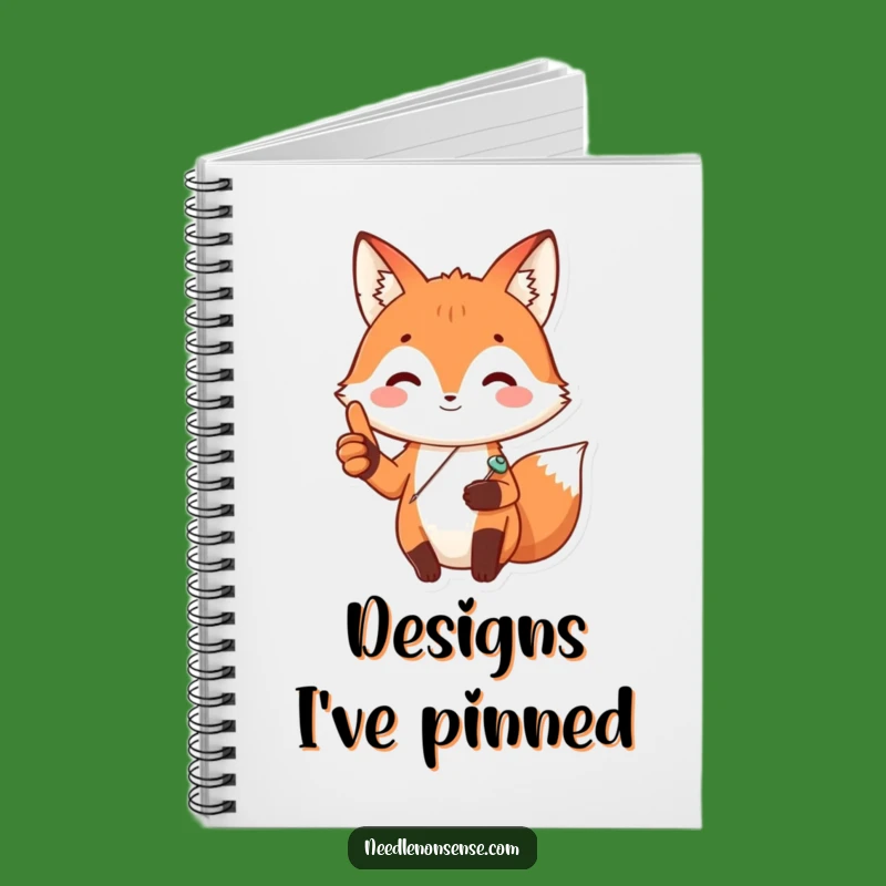 Funny Fox Sewing Notebook: Happy Crafter Journal, Cute Pin Fox Funny Gift