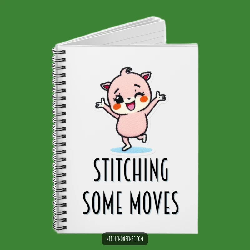 Funny Fabric Patch Notebook: Dance Through Your Ideas with Style