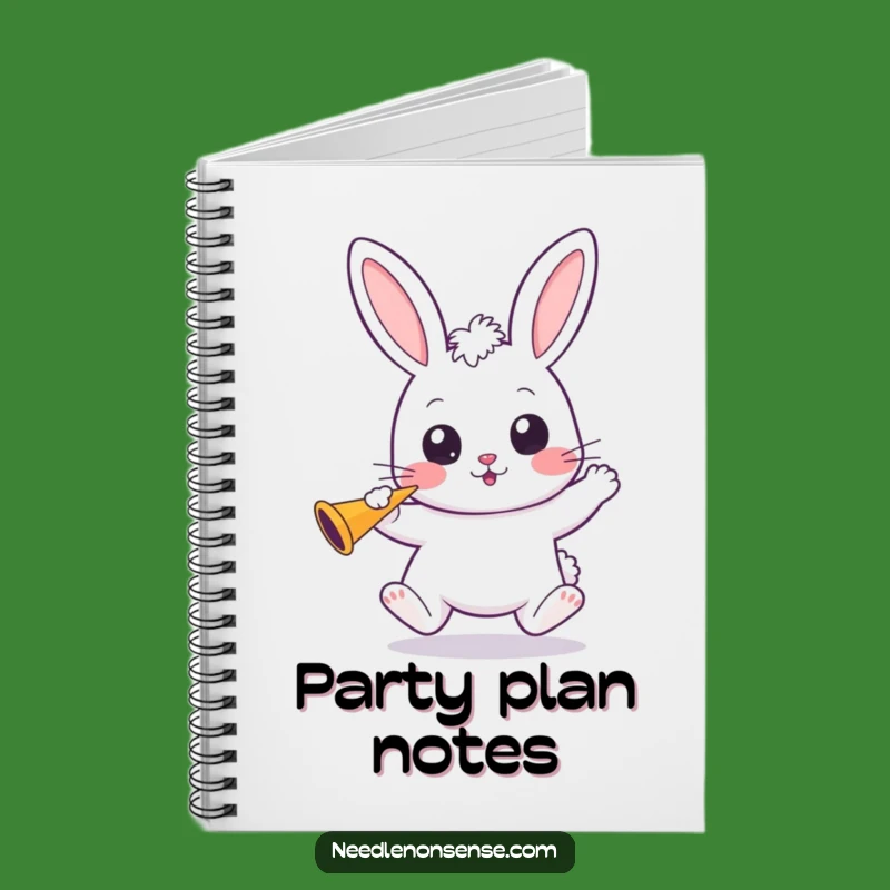 Funny Kawaii Bunny Notebook: Jot Down Ideas with Party Spirit and Wide Eyes