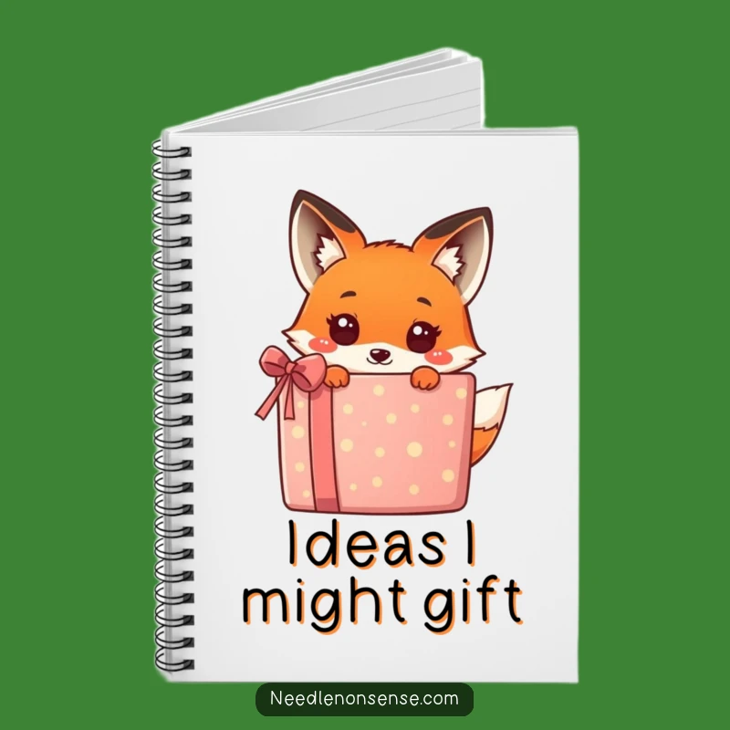 Funny Kawaii Fox Gift Notebook - Jot Down Ideas with Surprise!