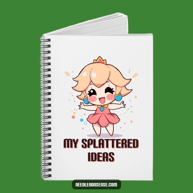 Funny Peach Splatter Paint Notebook: Playful Art Journal, Perfect Gift