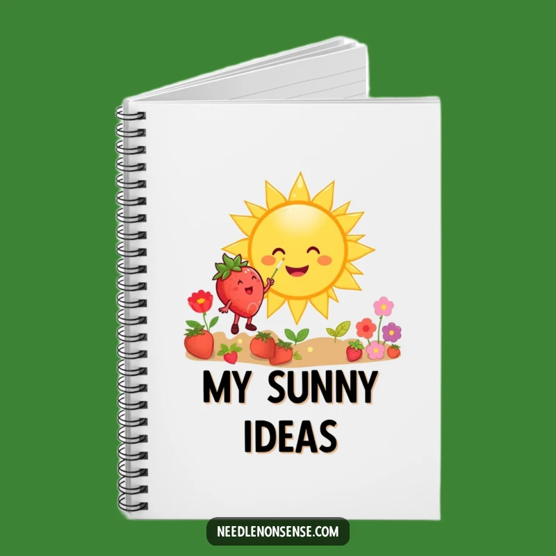 Funny Strawberry Sun Painting Notebook: Cheerful Art Journal, Perfect Gift