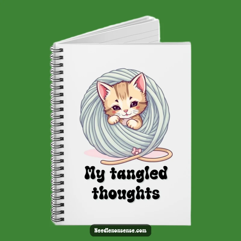 Funny Kitten Yarn Tangle Notebook: Jot Down Ideas with Hilarious Feline Flair!