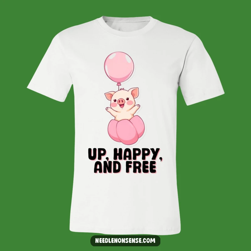 Funny Kawaii Piglet Balloon Tee - Upward Smile Apparel!