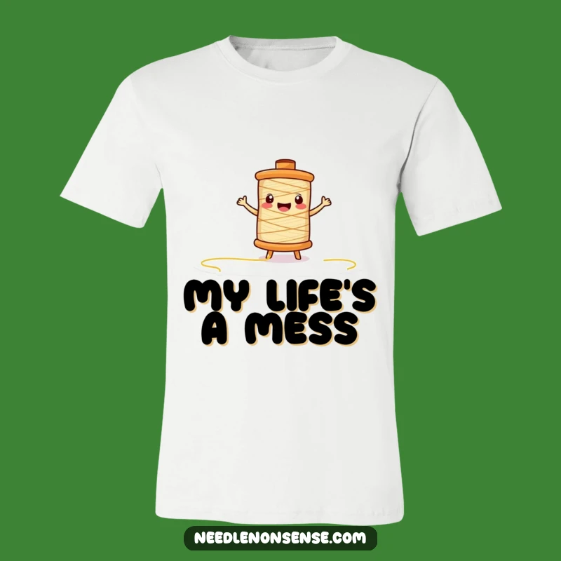 Funny Thread Spool T-Shirt: Wearable Humor for Sewing Enthusiasts